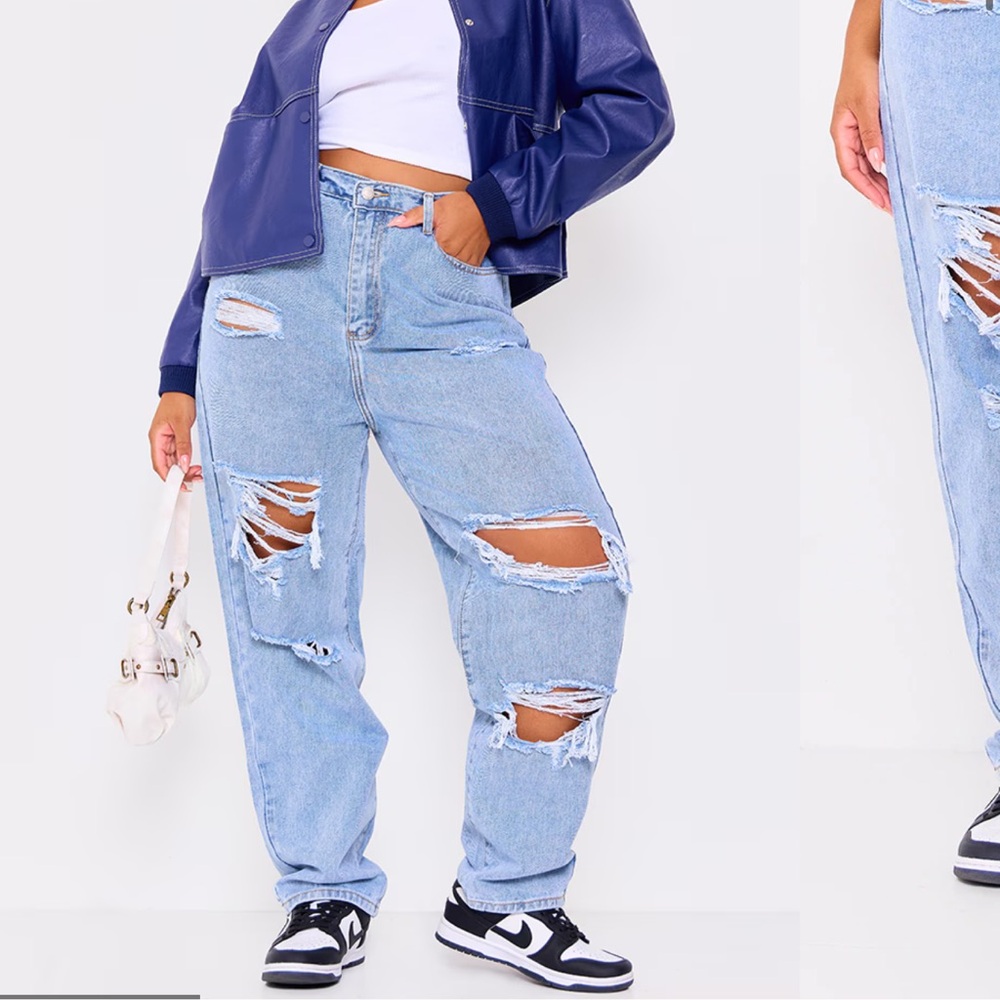 Distressed Light Blue Women's Jeans Sz. 0